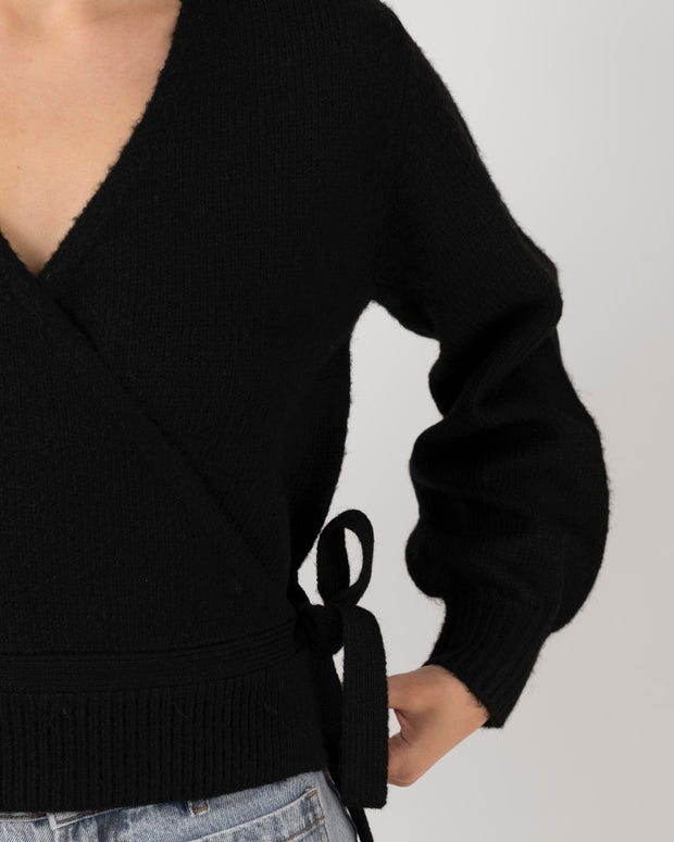 Stella + Gemma August Wrap Cardigan - Black