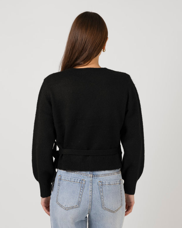 Stella + Gemma August Wrap Cardigan - Black