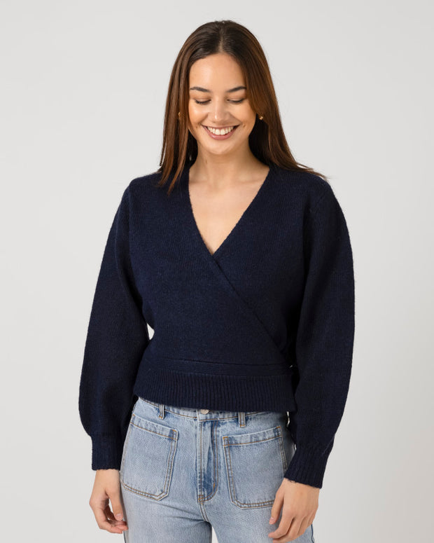 Stella + Gemma August Wrap Cardigan - Navy