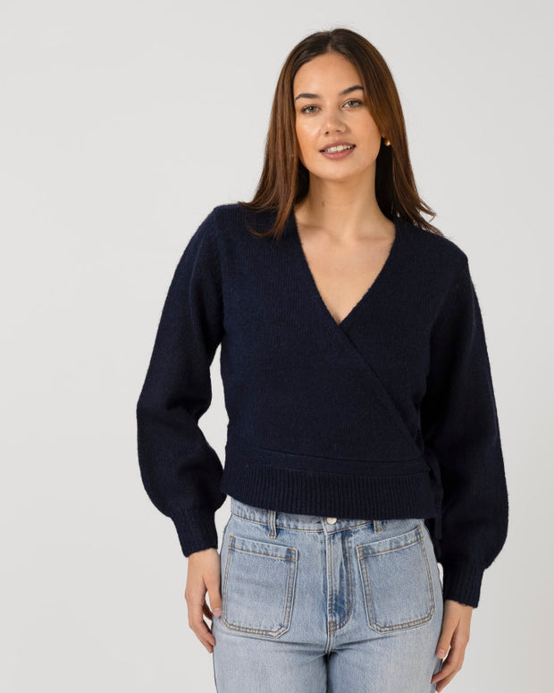 Stella + Gemma August Wrap Cardigan - Navy