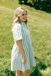 Home-lee Cleo Mini Dress - Apple Stripes