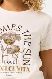 Garcia Here Comes The Sun Tee - Whitecap