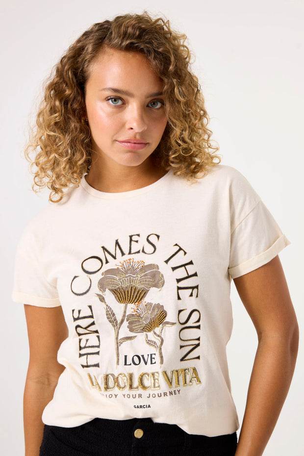 Garcia Here Comes The Sun Tee - Whitecap
