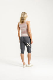 Home-lee Apartment 3/4 Pants - Graphite With Ivory X