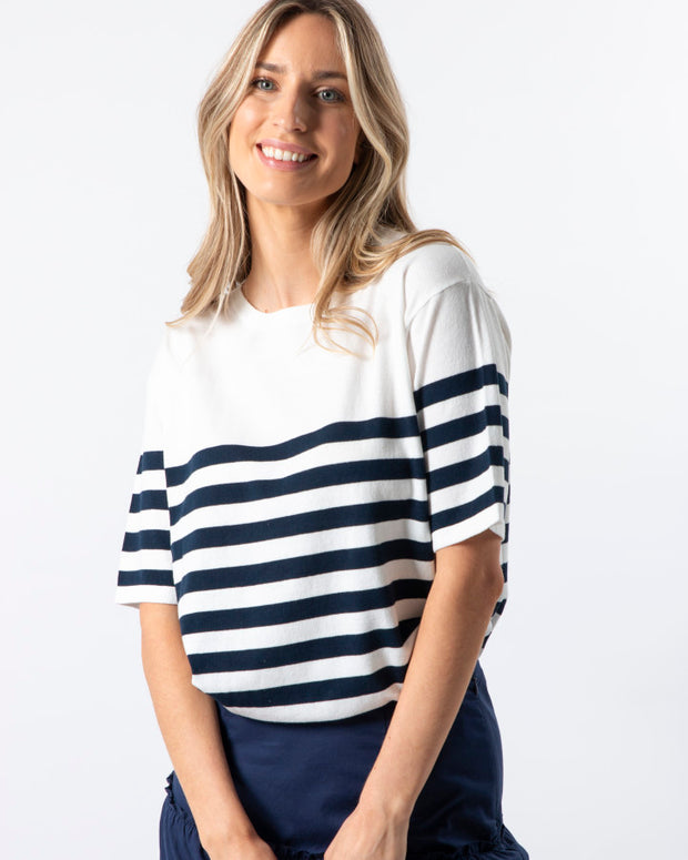 Stella + Gemma Baldwin Knit Top - Navy/White Stripe