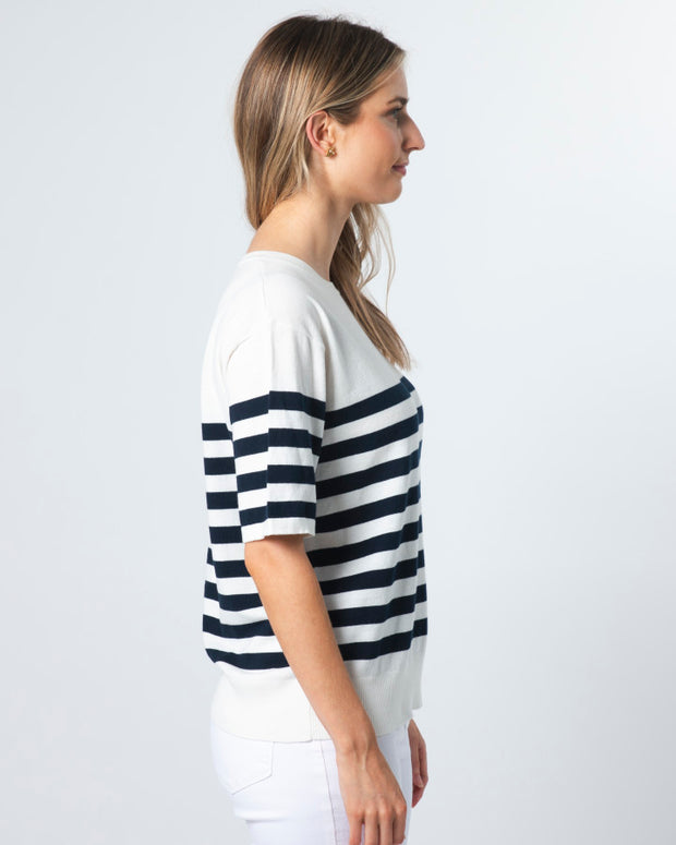 Stella + Gemma Baldwin Knit Top - Navy/White Stripe