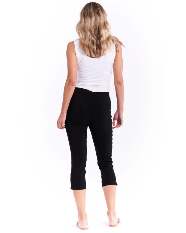 Betty Basics Crop Bengaline Pant - Black