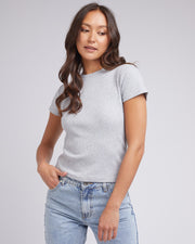 Silent Theory Bella Tee - Grey Marle