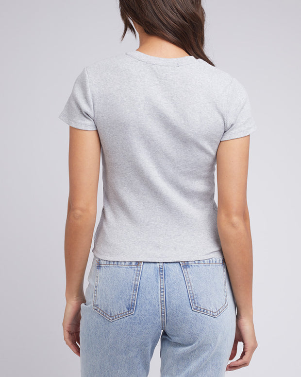 Silent Theory Bella Tee - Grey Marle