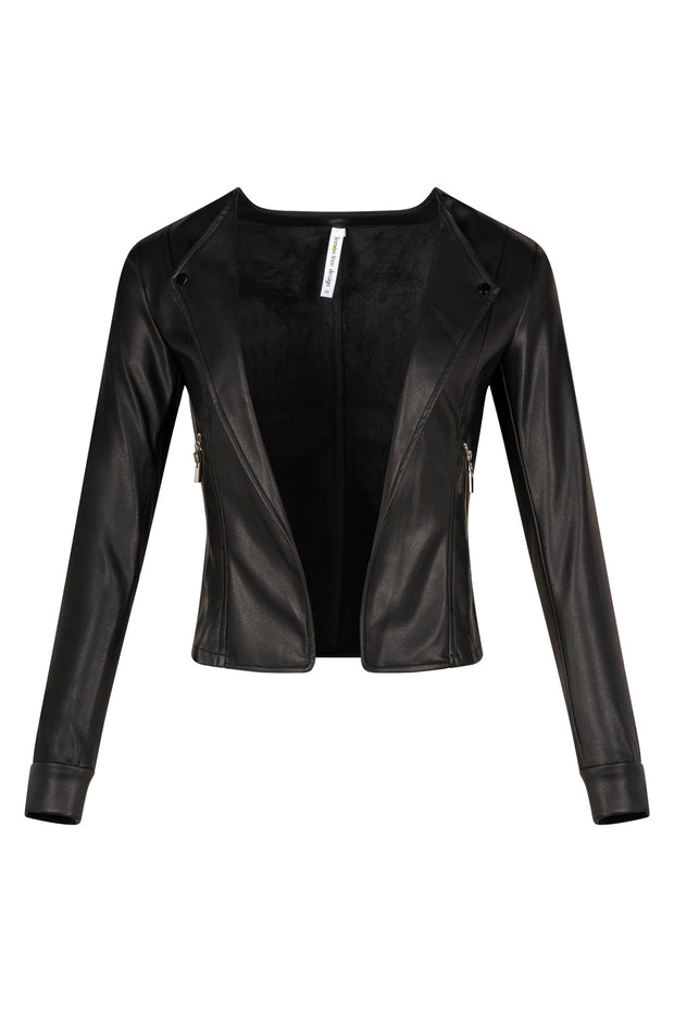 Lemon Tree Mika Faux Leather Jacket - Black