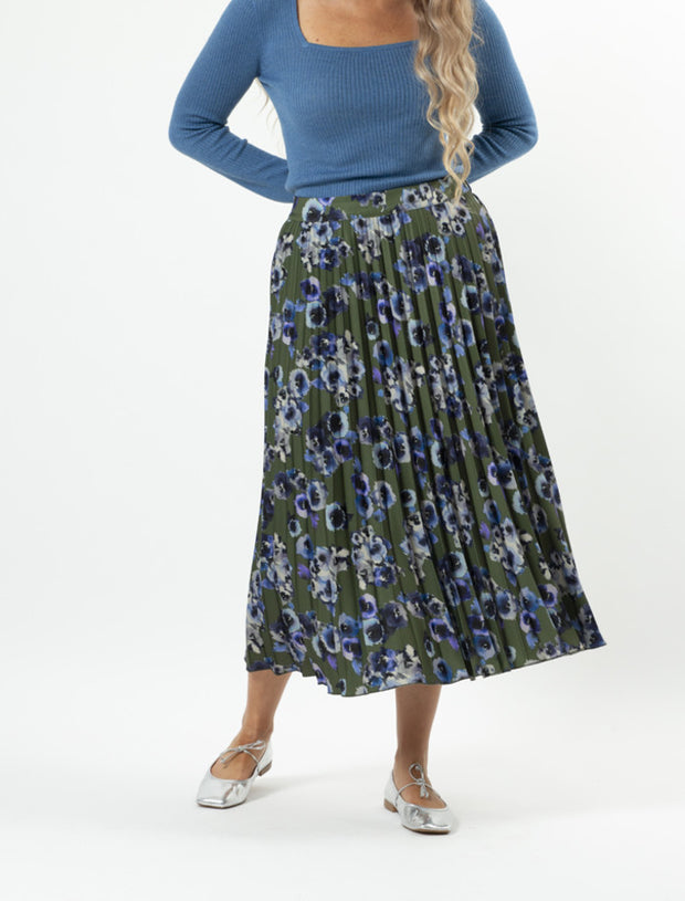 Stella + Gemma Brigette Skirt - Blurred Blooms Lime