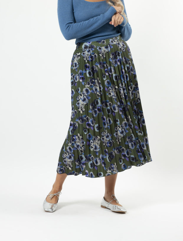 Stella + Gemma Brigette Skirt - Blurred Blooms Lime