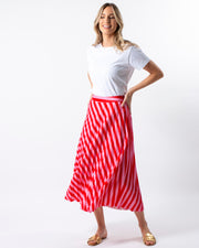 Stella + Gemma Brigette Skirt - Red & Pink Stripe