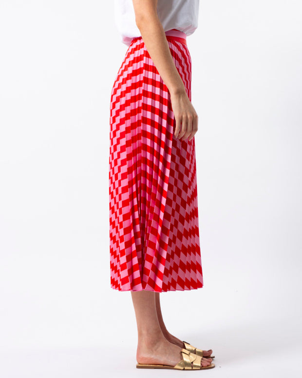 Stella + Gemma Brigette Skirt - Red & Pink Stripe