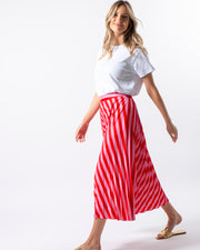 Stella + Gemma Brigette Skirt - Red & Pink Stripe