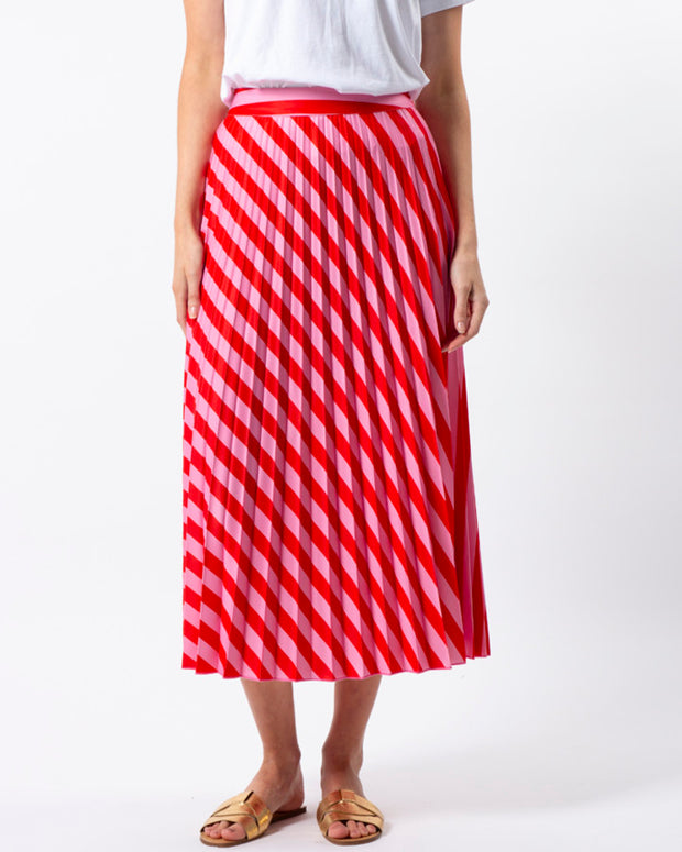 Stella + Gemma Brigette Skirt - Red & Pink Stripe