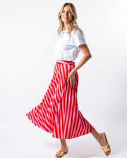 Stella + Gemma Brigette Skirt - Red & Pink Stripe