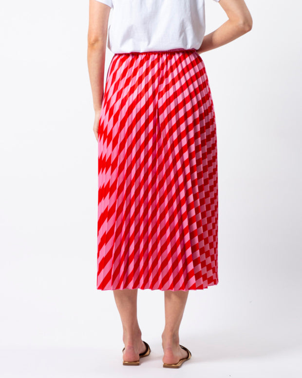 Stella + Gemma Brigette Skirt - Red & Pink Stripe