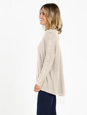 Betty Basics Bronte Knit Top - Wheat