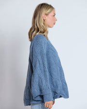 Stella + Gemma Cable Poncho - Denim