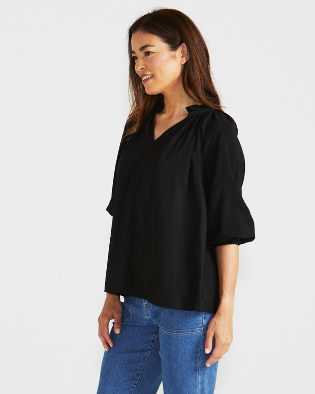 Betty Basics Cecilia Blouse - Black