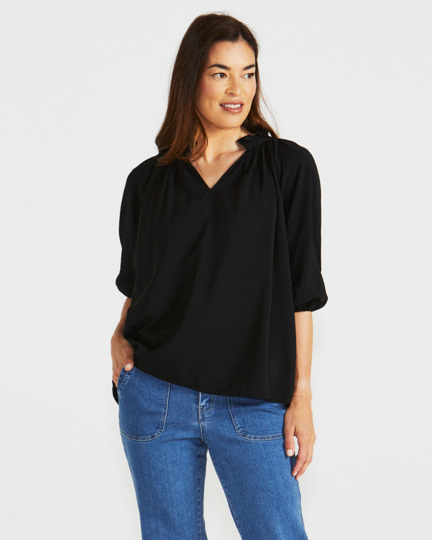 Betty Basics Cecilia Blouse - Black