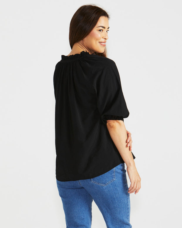 Betty Basics Cecilia Blouse - Black