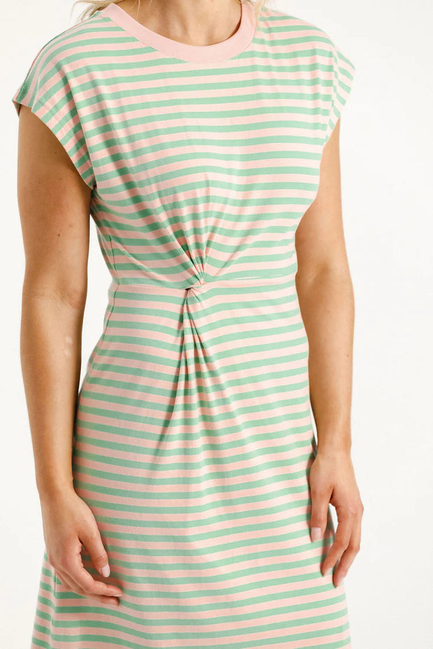 Home-lee Aubrey Dress - Candy Apple Stripes