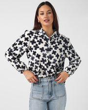 Stella + Gemma Charlotte Shirt - Navy Flowers