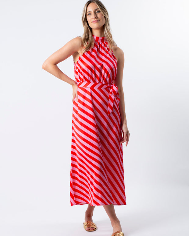 Stella + Gemma Clementine Dress - Pink & Red Stripe