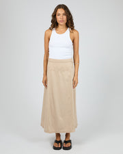 Silent Theory Cove Maxi Skirt - Beige