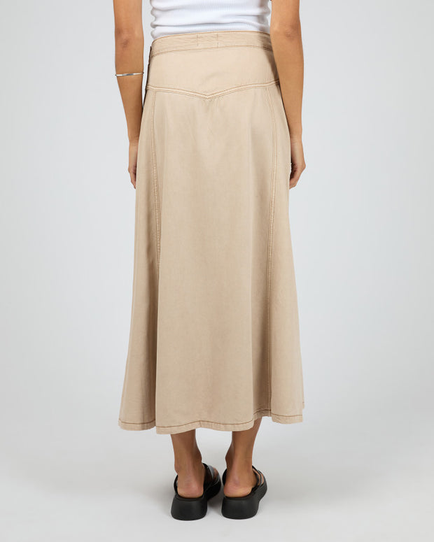 Silent Theory Cove Maxi Skirt - Beige