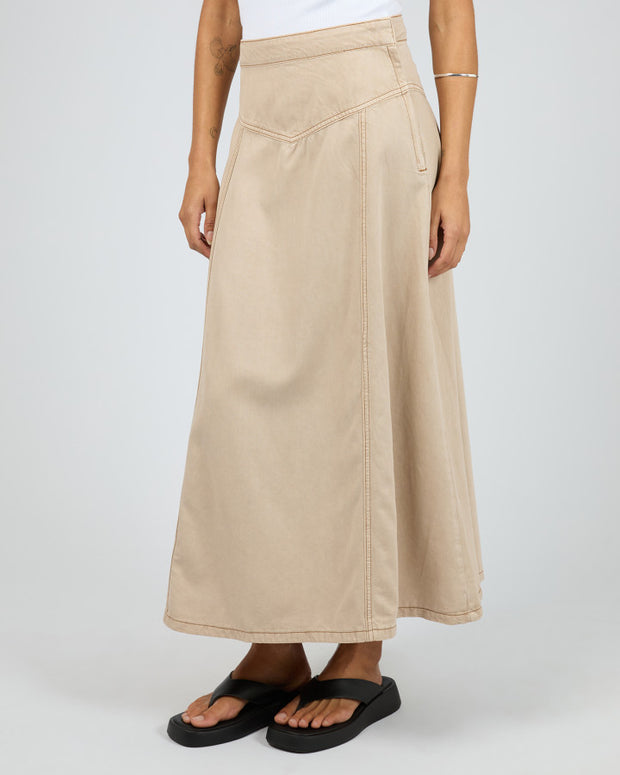 Silent Theory Cove Maxi Skirt - Beige