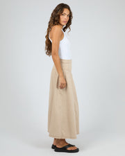 Silent Theory Cove Maxi Skirt - Beige