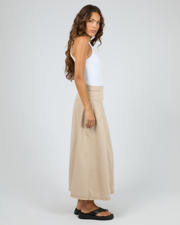 Silent Theory Cove Maxi Skirt - Beige