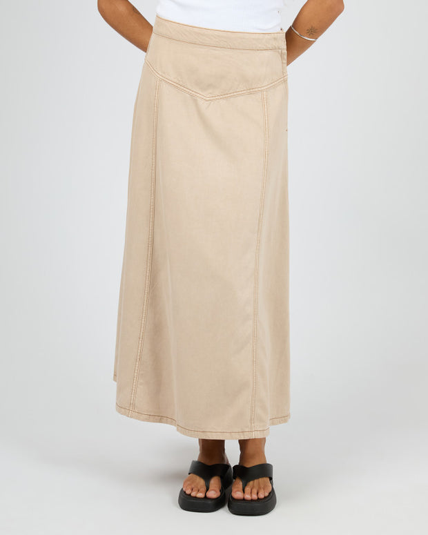 Silent Theory Cove Maxi Skirt - Beige