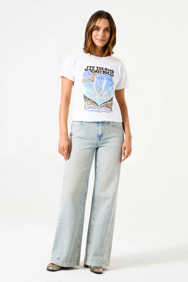 Garcia Let The Good Times Roll Tee - Off White