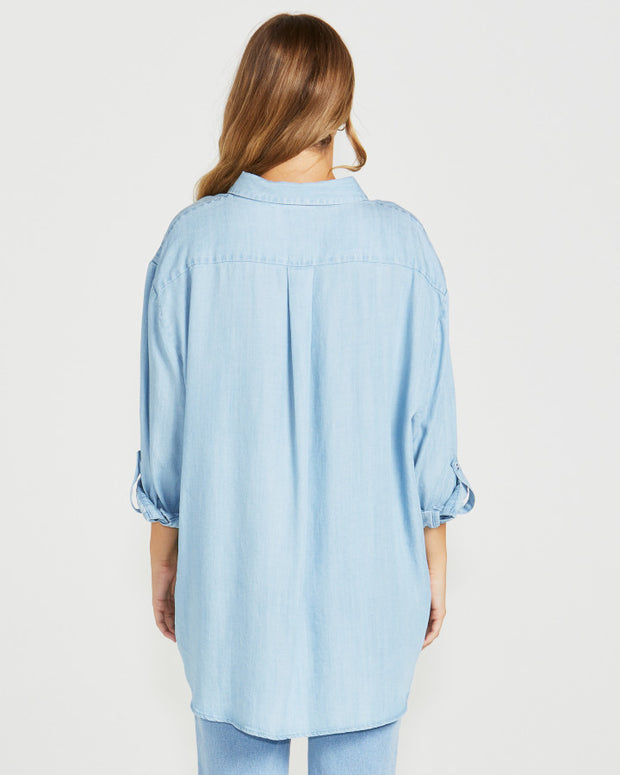 Sass Davie Oversized Shirt - Chambray