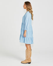 Sass Davie Tiered Dress - Chambray