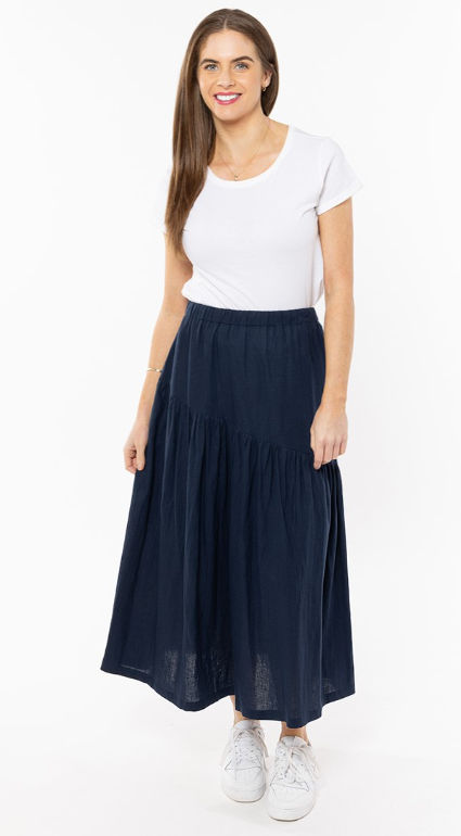 Seeking Lola Devine Maxi Skirt - Navy