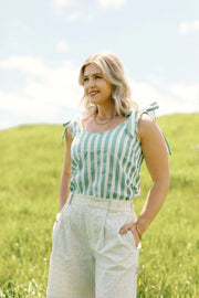 Home-lee Andi Top - Apple Stripes
