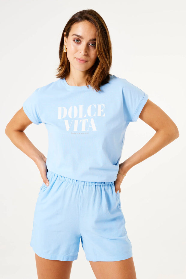 Garcia Dolce Vita T-Shirt - Blue Wave