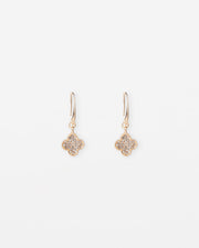 Stella + Gemma Crystal Flower Drop Earrings - Gold & Silver Gold