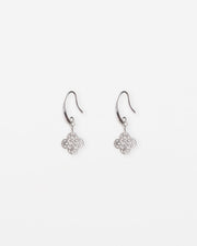Stella + Gemma Crystal Flower Drop Earrings - Gold & Silver Silver
