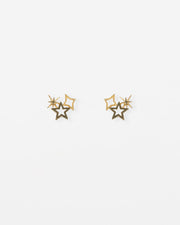 Stella + Gemma Galaxy Earrings - Gold & Silver Gold