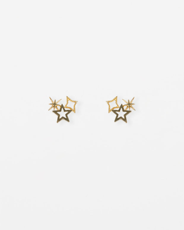 Stella + Gemma Galaxy Earrings - Gold & Silver Gold