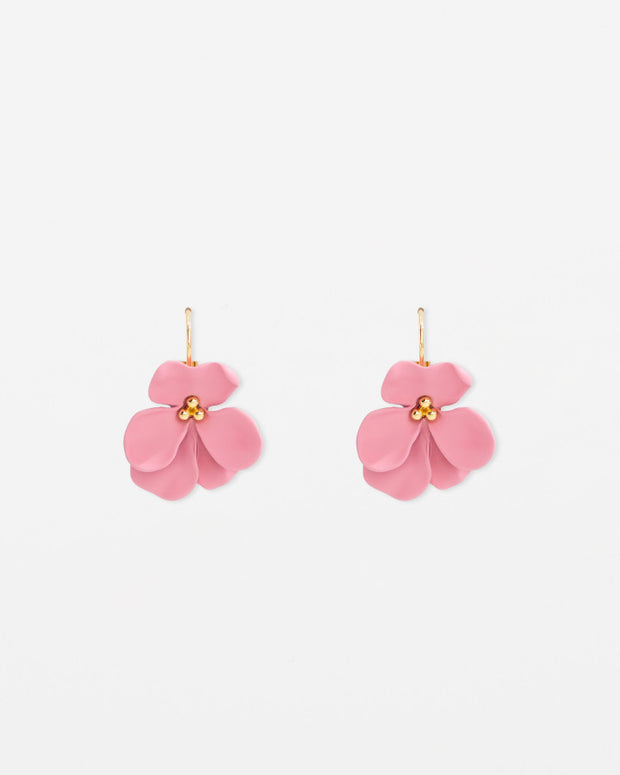Stella + Gemma Earrings - Large Pink Flower Large Pink Flower