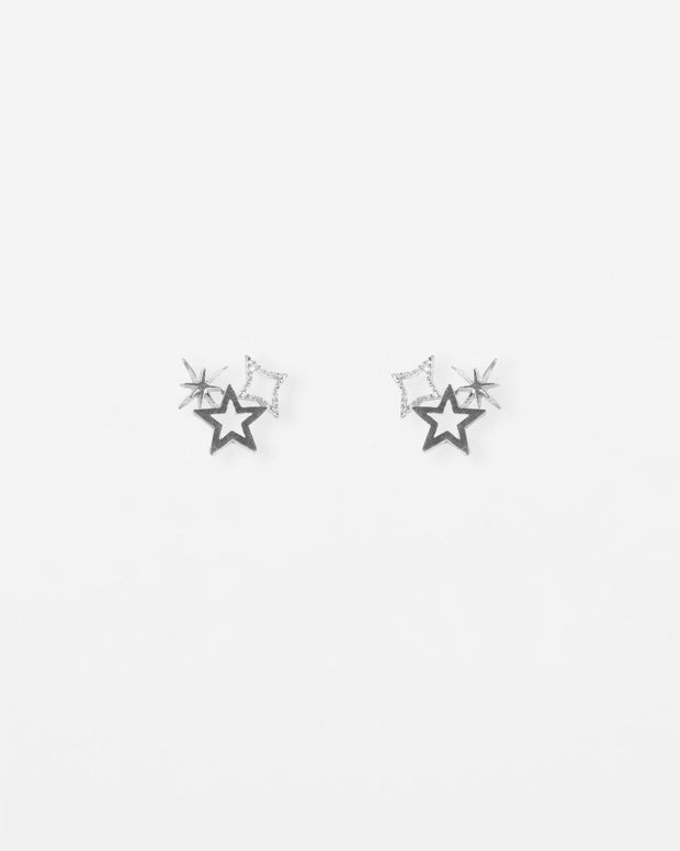 Stella + Gemma Galaxy Earrings - Gold & Silver Silver