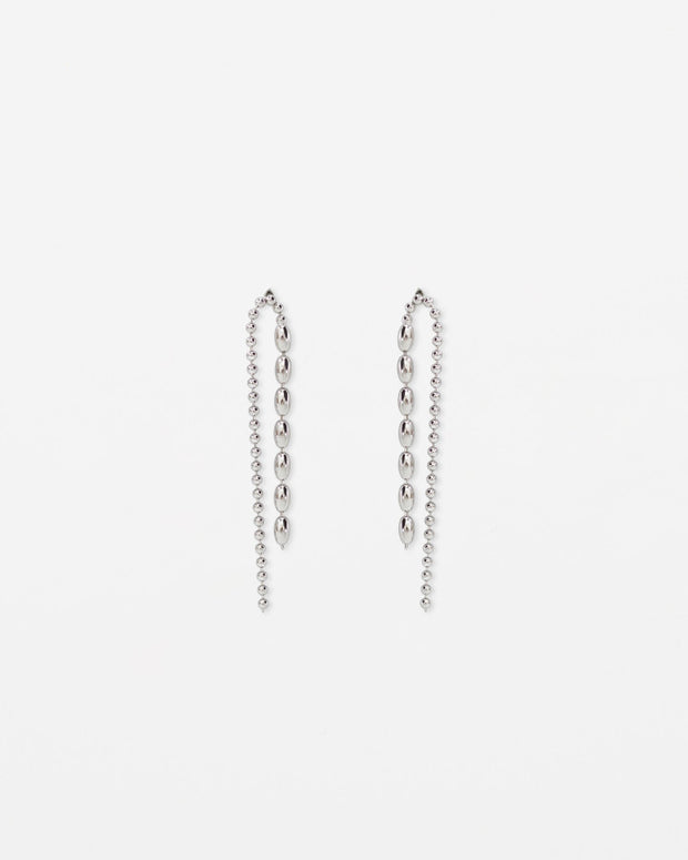 Stella + Gemma Earrings - Silver Waterfall Chain Silver Waterfall Chain