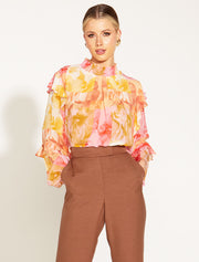 Fate + Becker Earthly Paradise Flowy Frill Top - Paradise Floral